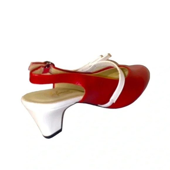 SOFTWARES by Beacons | Women's Slingback Bowknot Mid Kitten Heel Size 6.5M - Picture 4 of 5